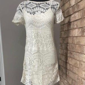 2 Piece Lace Overlay Dress